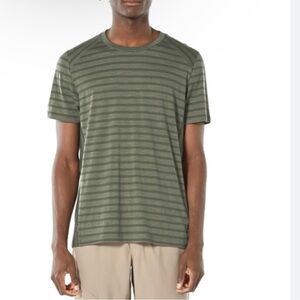 Icebreaker Men's Elowen Short Sleeve Crewneck Wool Blend Shirt Gray Size XXL